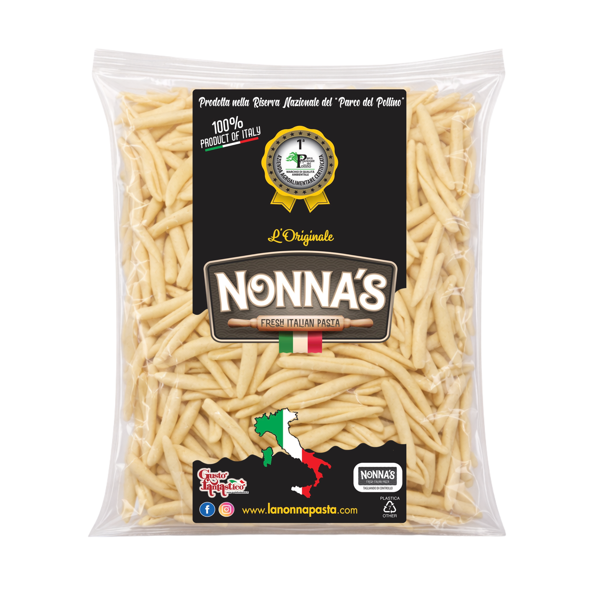Wholesale Nonna's Fresh Pasta Fusilli Corti- Bulk