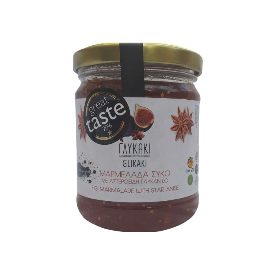 Wholesale Glikaki Fig Jam With Star Anise 235G- Bulk