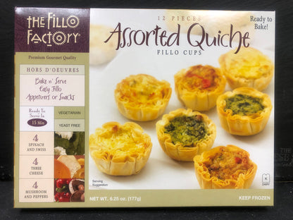 Wholesale Fillo Factory Assorted Quiche 12Pc- Bulk