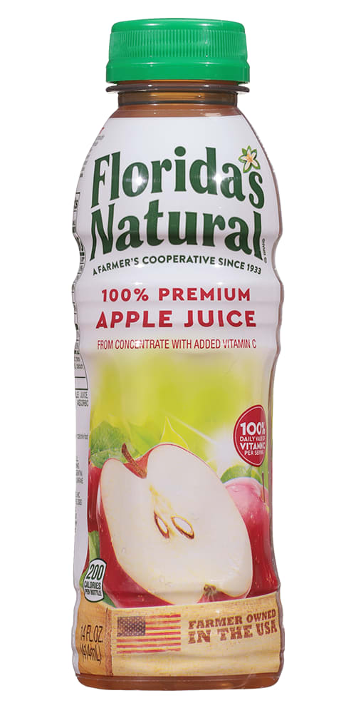 Wholesale Florida Natural 12/14 Oz Apple Juice- Bulk