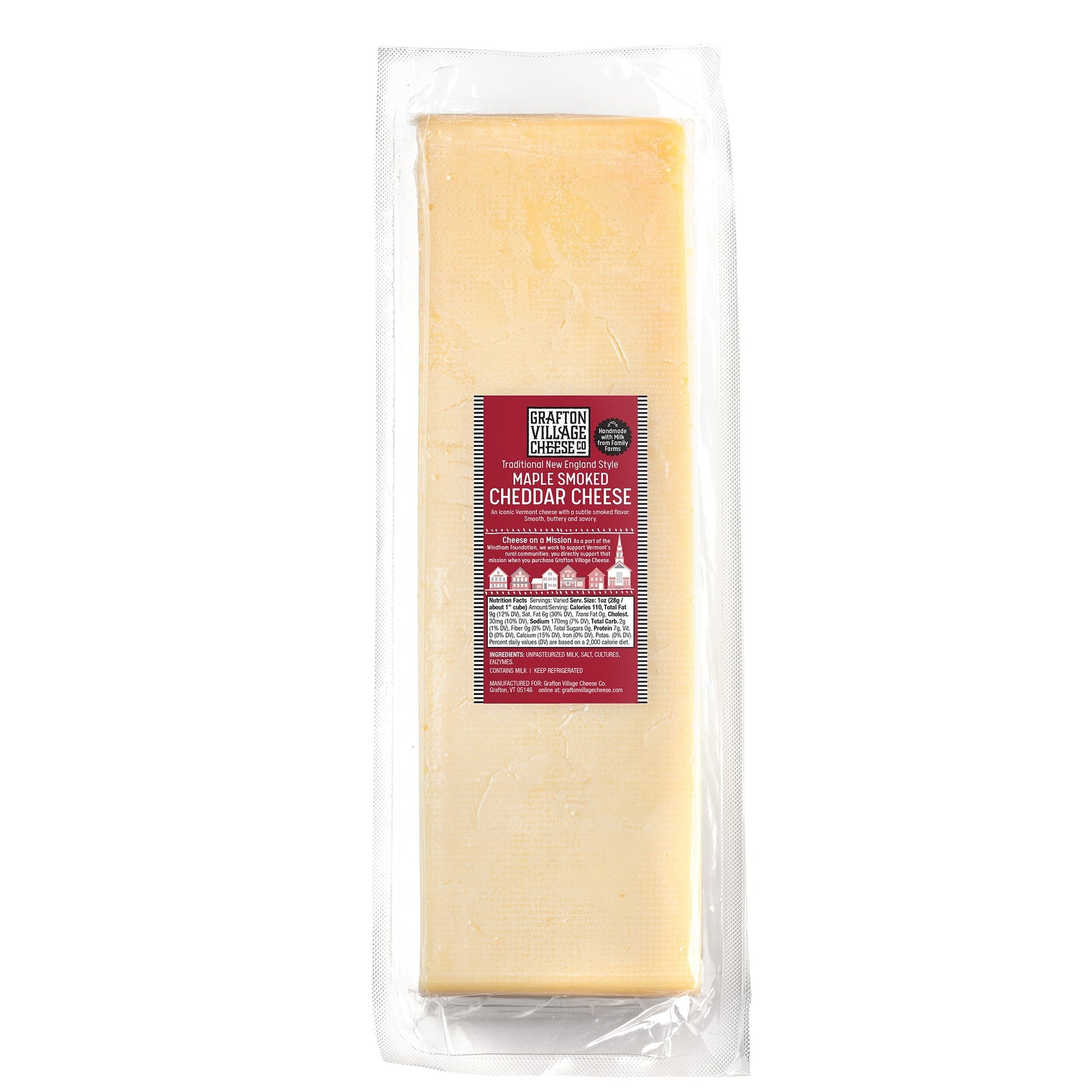 Wholesale Grafton Village Maple Smoked Cheddar Cheese, 5 LB Block- Bulk
