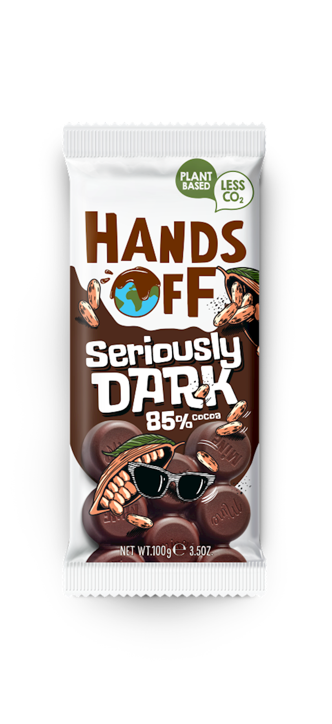 Wholesale Hands Off My Chocolate Vegan Seriously Dark Chocolate Bar, 85% Cocoa 3.5 Oz.- Bulk