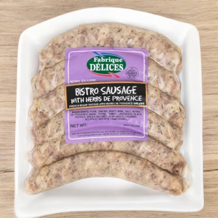 Wholesale Fabrique Delices Bistro Sausages with Herbs (Chipolata), French-Style Pork Sausage, 12 oz- Bulk
