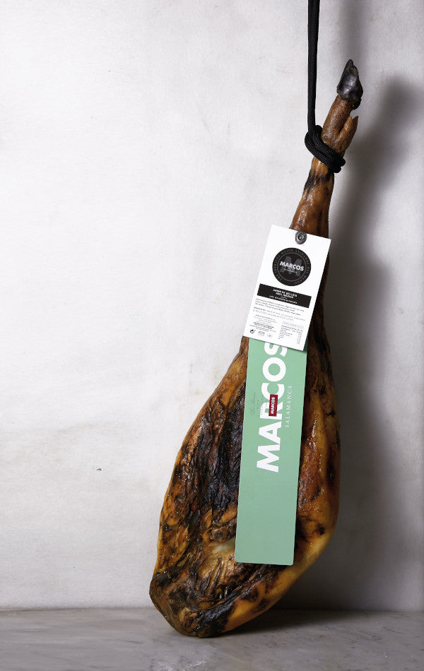 Wholesale Marcos Salamanca Acorn-Fed Iberico Bellota Ham Leg Bone-In Pata Negra 20 LB- Bulk