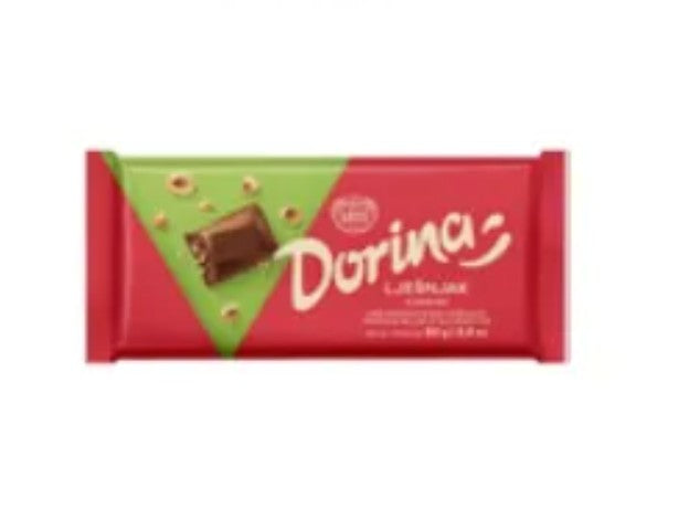 Wholesale Kras Dorina Chocolate with Chopped Hazelnuts 80 Gram- Bulk