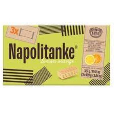 Wholesale Kras Lemon-Orange Napolitanke Wafers 327 Gram- Bulk