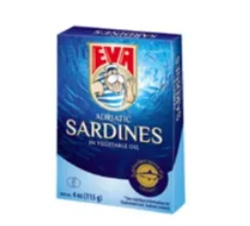 Wholesale Podravka Eva Sardines in Vegetable Oil 4 OZ (100g)- Bulk