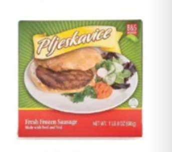 Wholesale B&S Pljeskavice Beef Patties 1.5 LB Pieces- Bulk