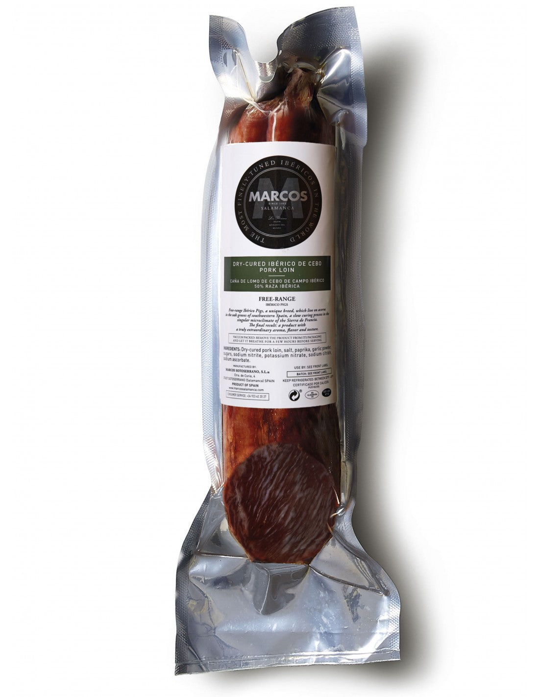 Wholesale Marcos Iberico Cured Loin 8 Pack (1.4 LB) - Premium Spanish Pork Product- Bulk