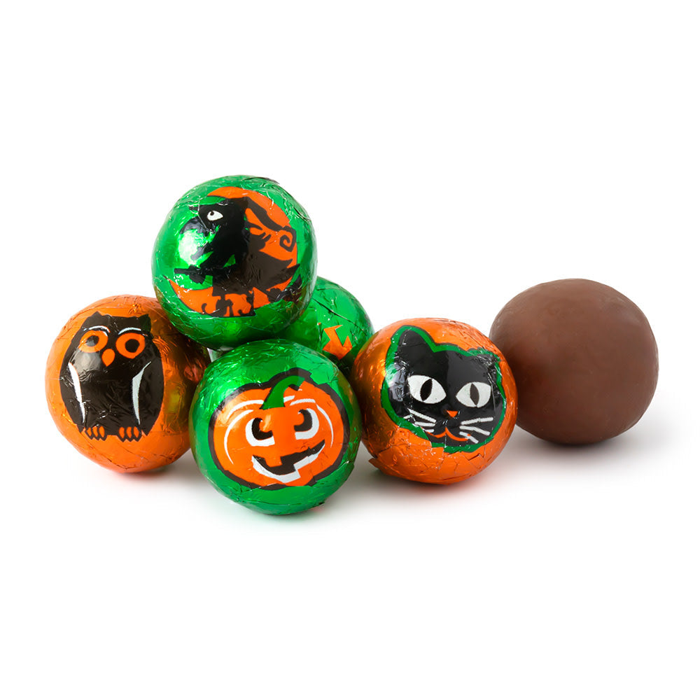 Wholesale Madelaine Milk Chocolate Halloween Foiled Balls- Bulk