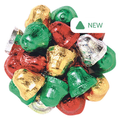 Wholesale Madelaine Milk Chocolate Foiled Christmas Bells- Bulk