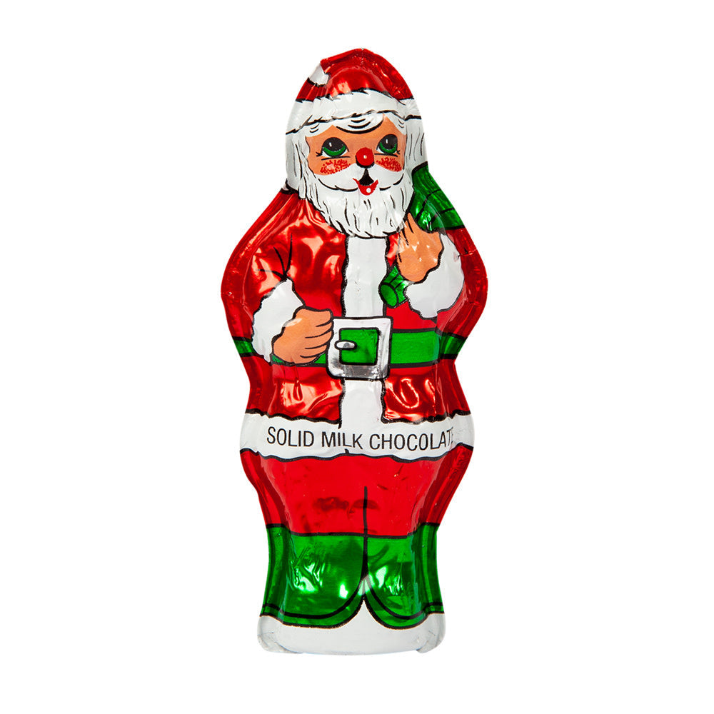 Wholesale Madelaine Milk Chocolate Foiled Solid Santa 2 Oz- Bulk