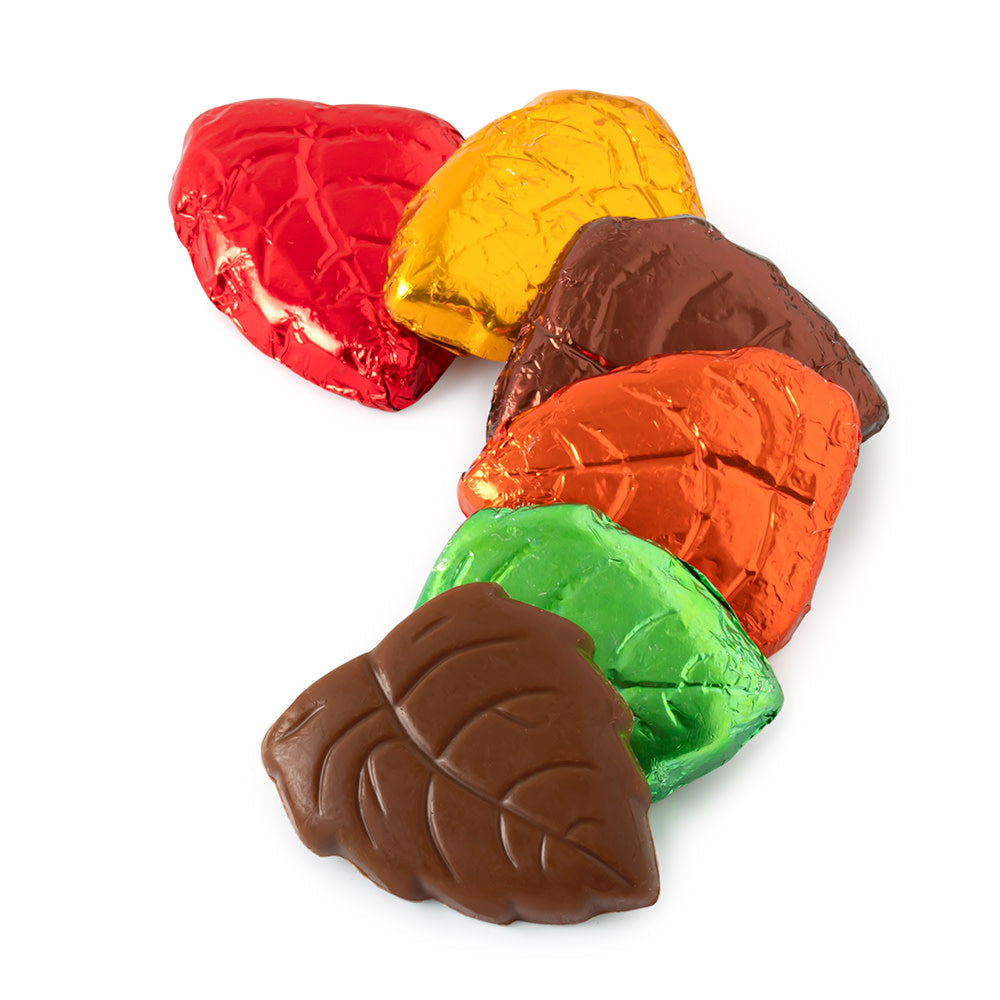 Wholesale Madelaine Milk Chocolate Foiled Leaves- Bulk
