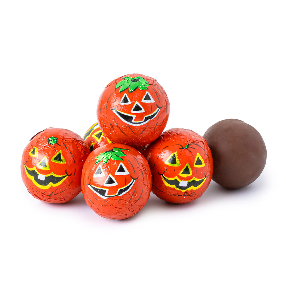 Wholesale Madelaine Crisp Milk Chocolate Foiled Halloween Balls- Bulk