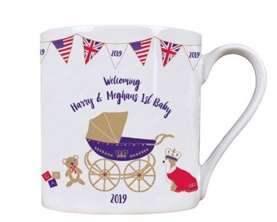 Wholesale Milly Green China Mug, Harry & Meghan's Baby- Bulk