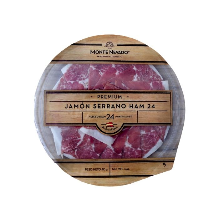 Wholesale Monte Nevado , Serrano Ham plate, modified atmosphere.- Bulk