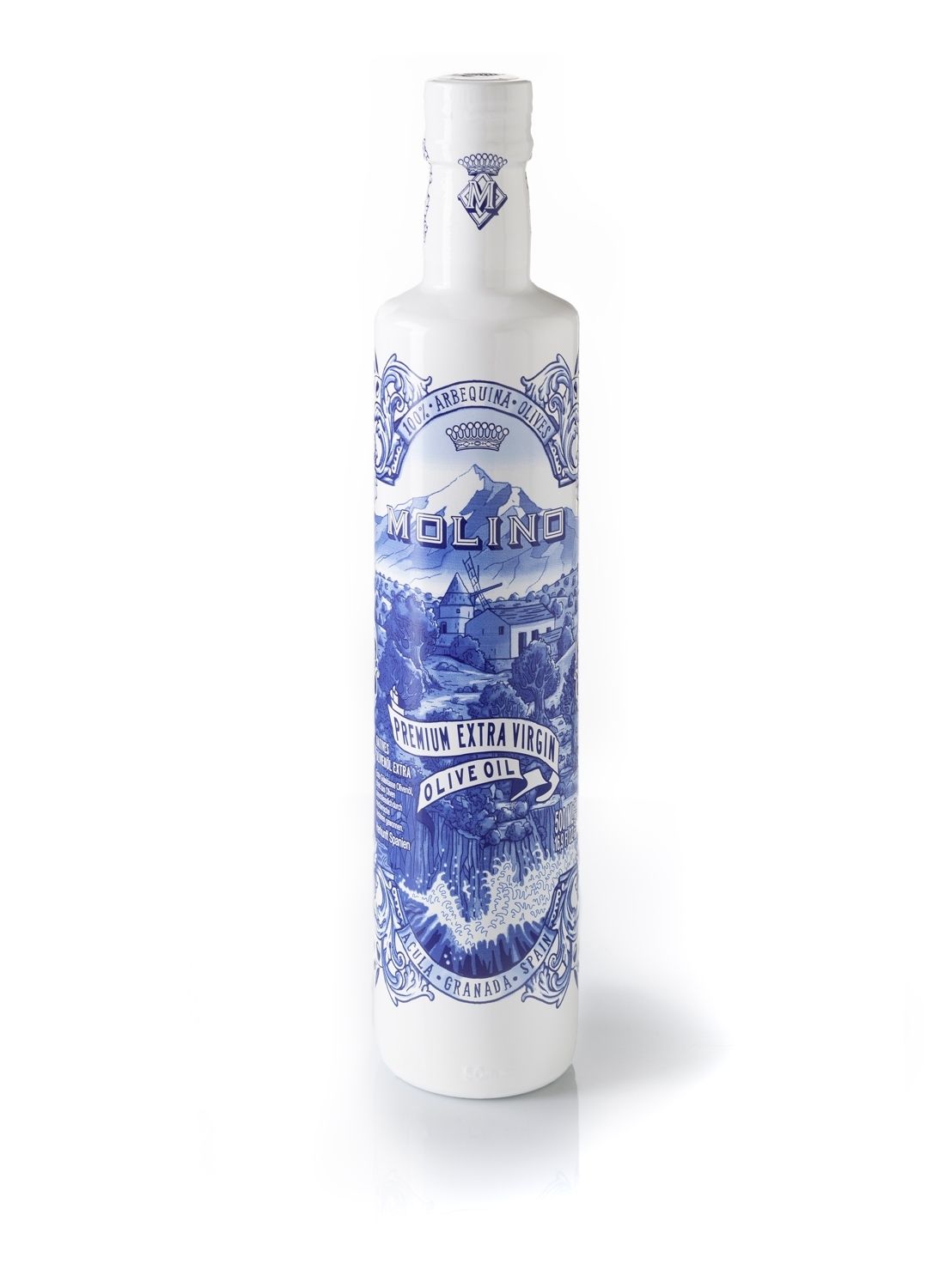 Wholesale Molino 100% Arbeq. White Bottle Glass Dorica- Bulk