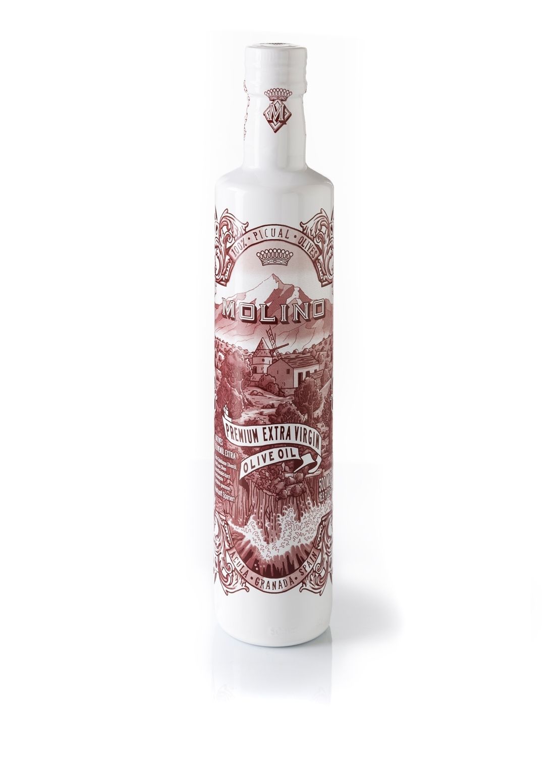 Wholesale Molino 100% Pic. White Bottle Glass Dorica- Bulk