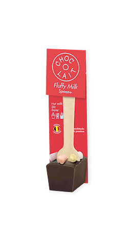 Wholesale Milk Spoon+ with Fluffy Marshmallows in Cellophane Bag, Ready to Display 1.05 OZ- Bulk