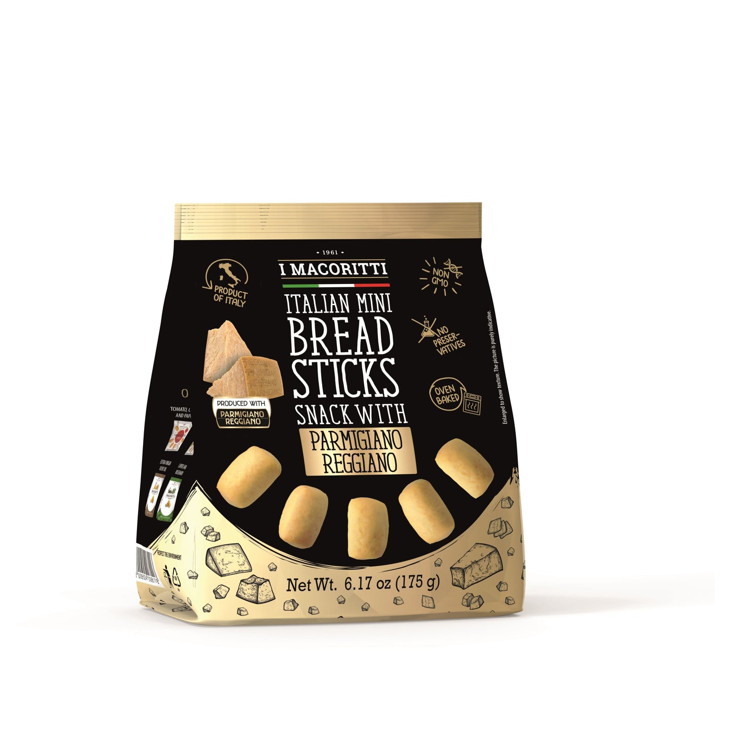 Wholesale Mini Breadsticks Parmigiano Reggiano DOP.- Bulk