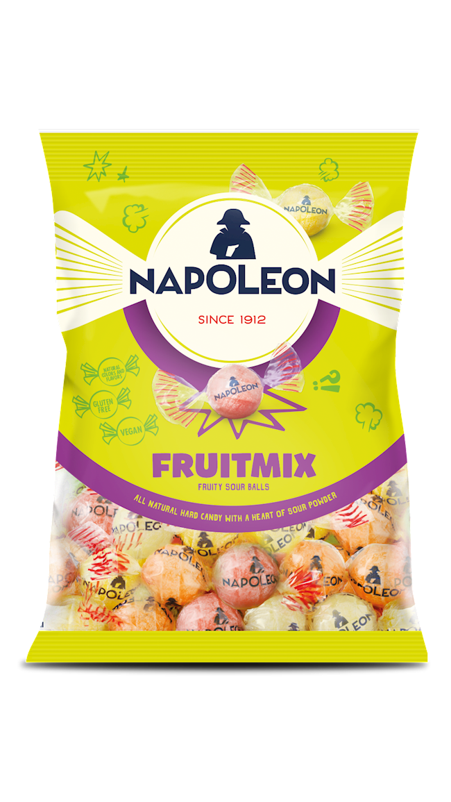 Wholesale Napoleon Assorted Fruit Sours Lemon, Orange, Cherry, Pineapple 5.29 Oz Bags- Bulk
