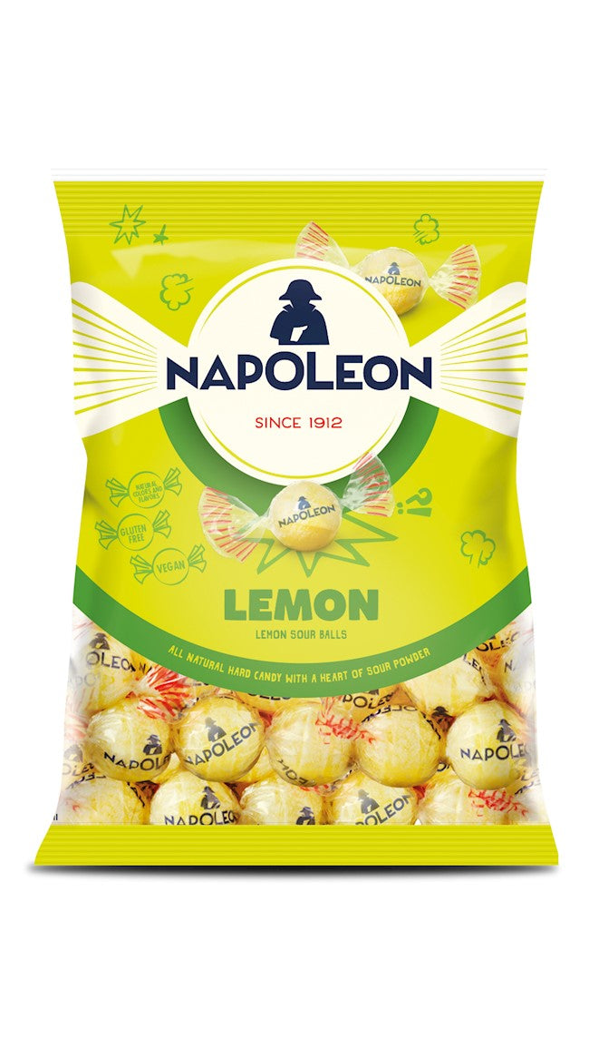 Wholesale Napoleon Lempur Lemon Sour Balls Candy 5.29 OZ- Bulk