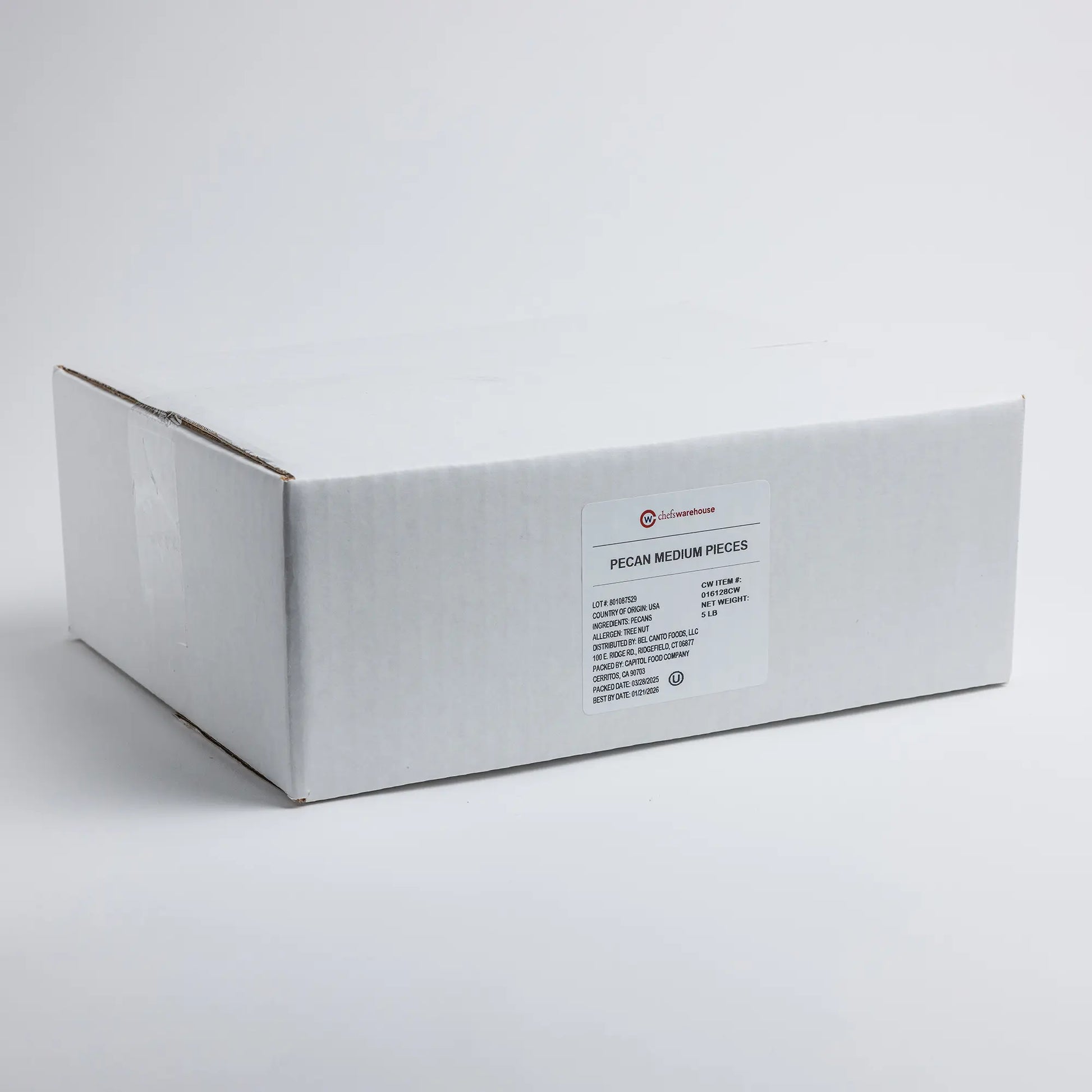 Wholesale BoxNCase Raw Pecan Pieces 5lb- Bulk