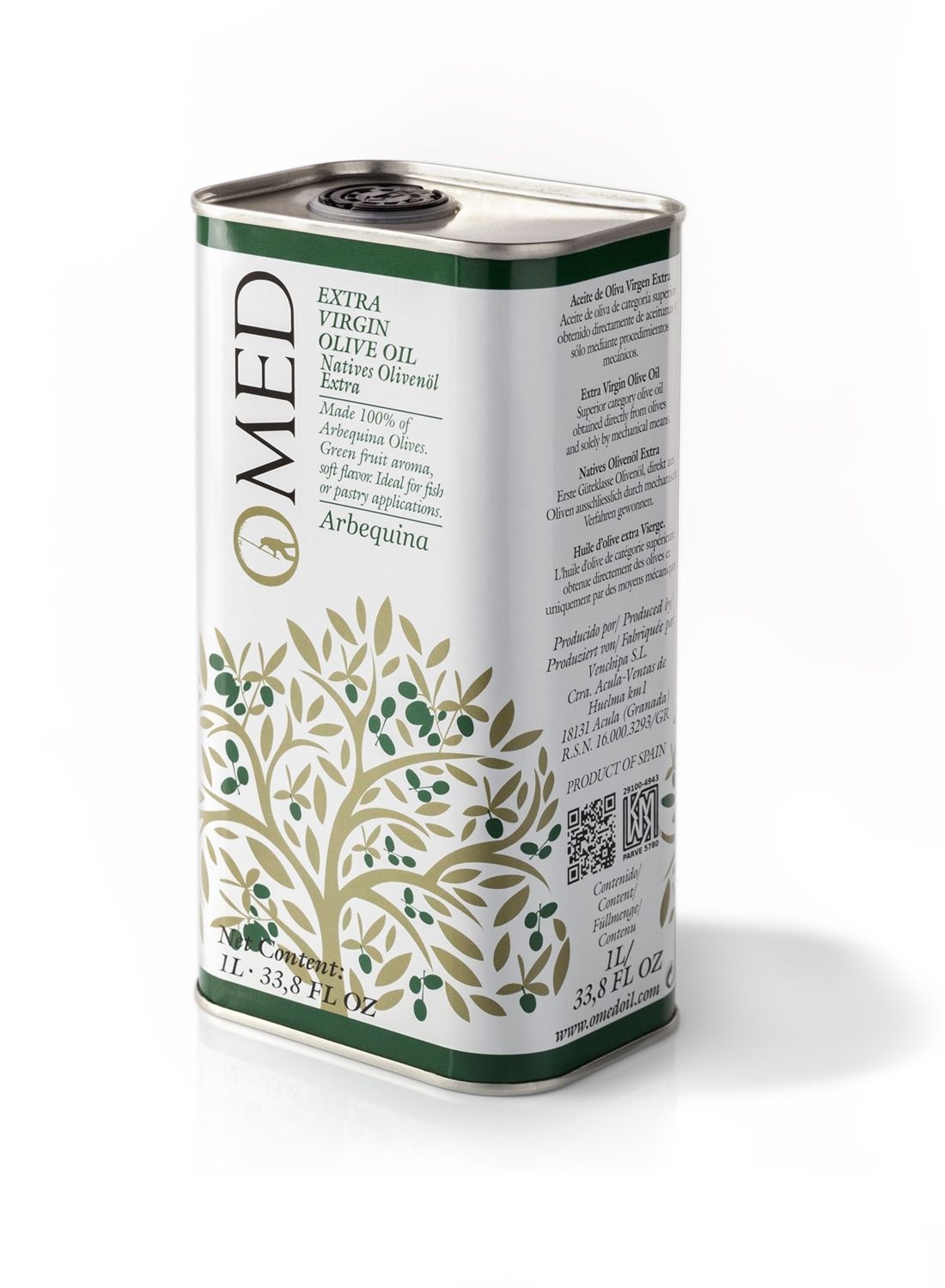 Wholesale Omed 100% Arbeq. EVOO TIN- Bulk