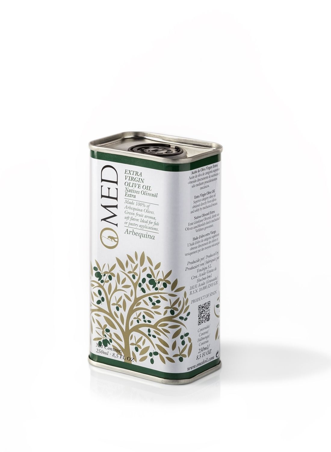 Wholesale Omed 100% Arbequina EVOO TIN- Bulk