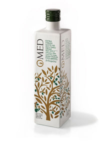 Wholesale Omed 100% Arbequina EVOO White Bottle Glass- Bulk