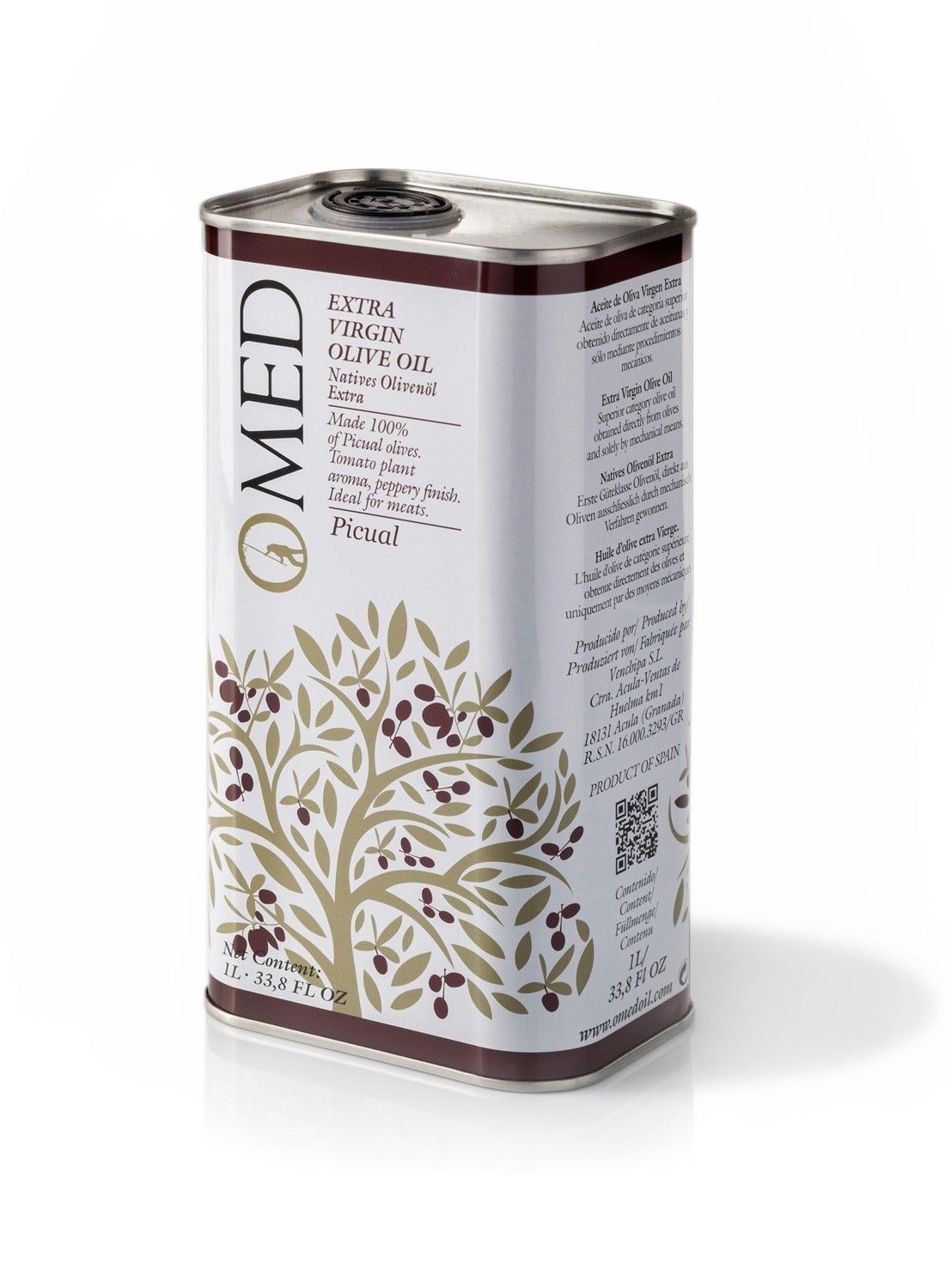 Wholesale Omed 100% Picual EVOO TIN- Bulk