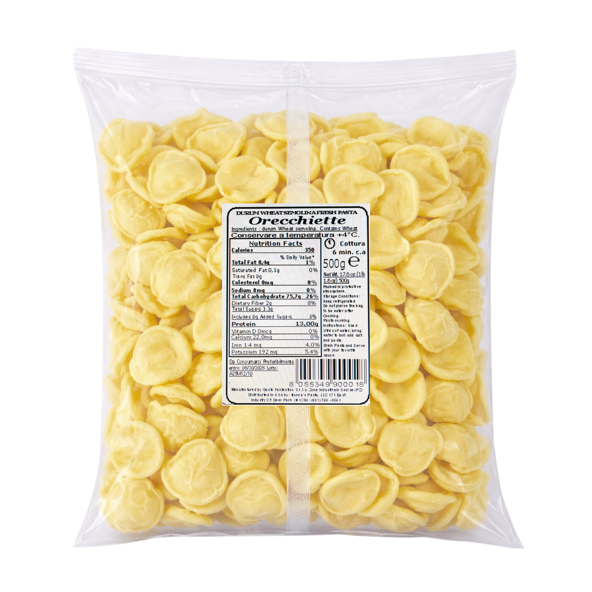 Wholesale Nonna's Fresh ORECCHIETTE Pasta- Bulk