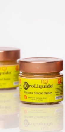 Wholesale OroLiquido Marcona Almond Butter in Glass Jar- Bulk