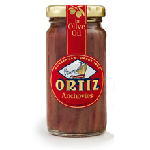 Wholesale Conservas Ortiz Anchovy Fillets in Olive Oil Jar (95g)- Bulk