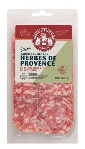 Wholesale Les Trois Saucisson Sec W/ Herbs 8 oz- Bulk