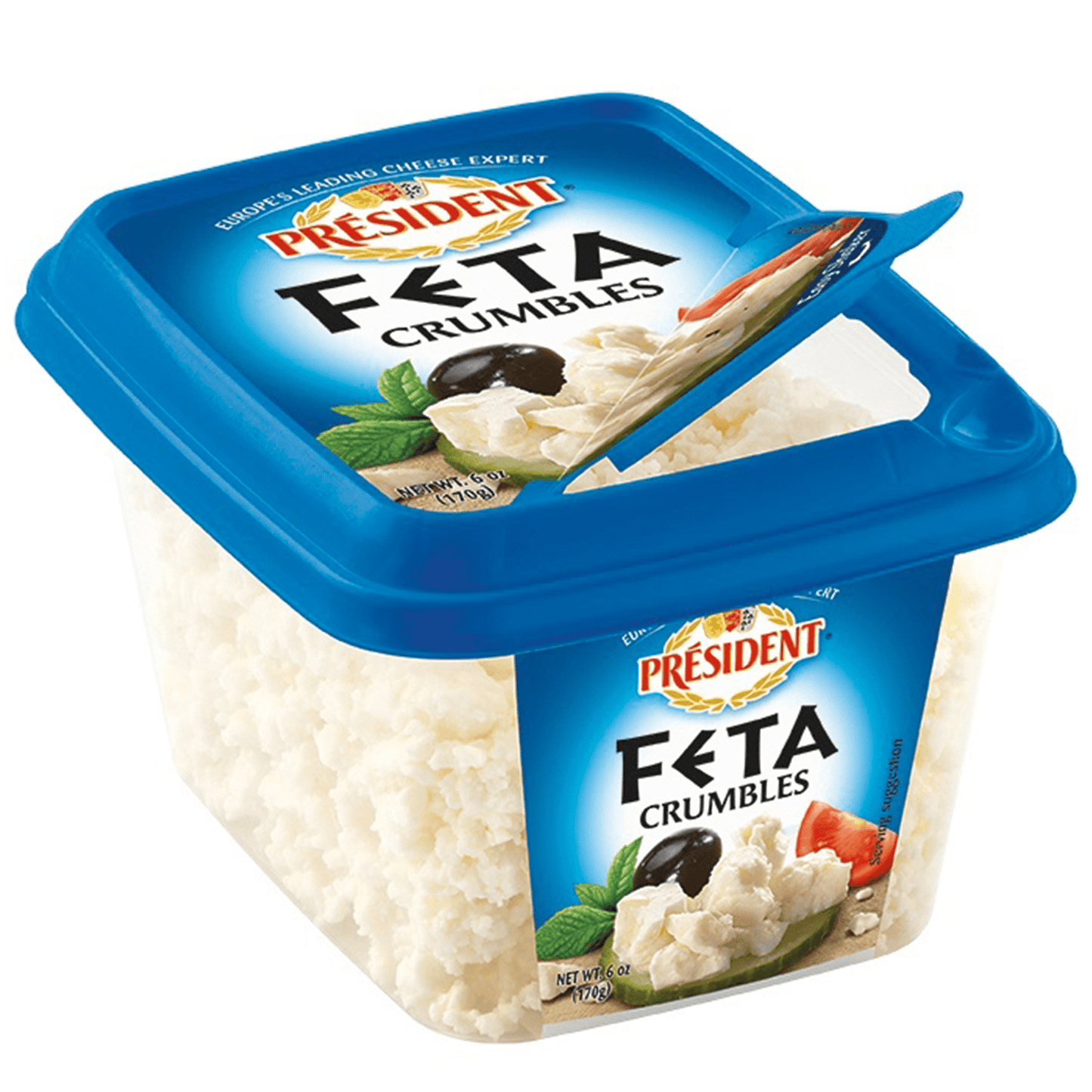 Wholesale President Crumbled Feta Plain- Bulk