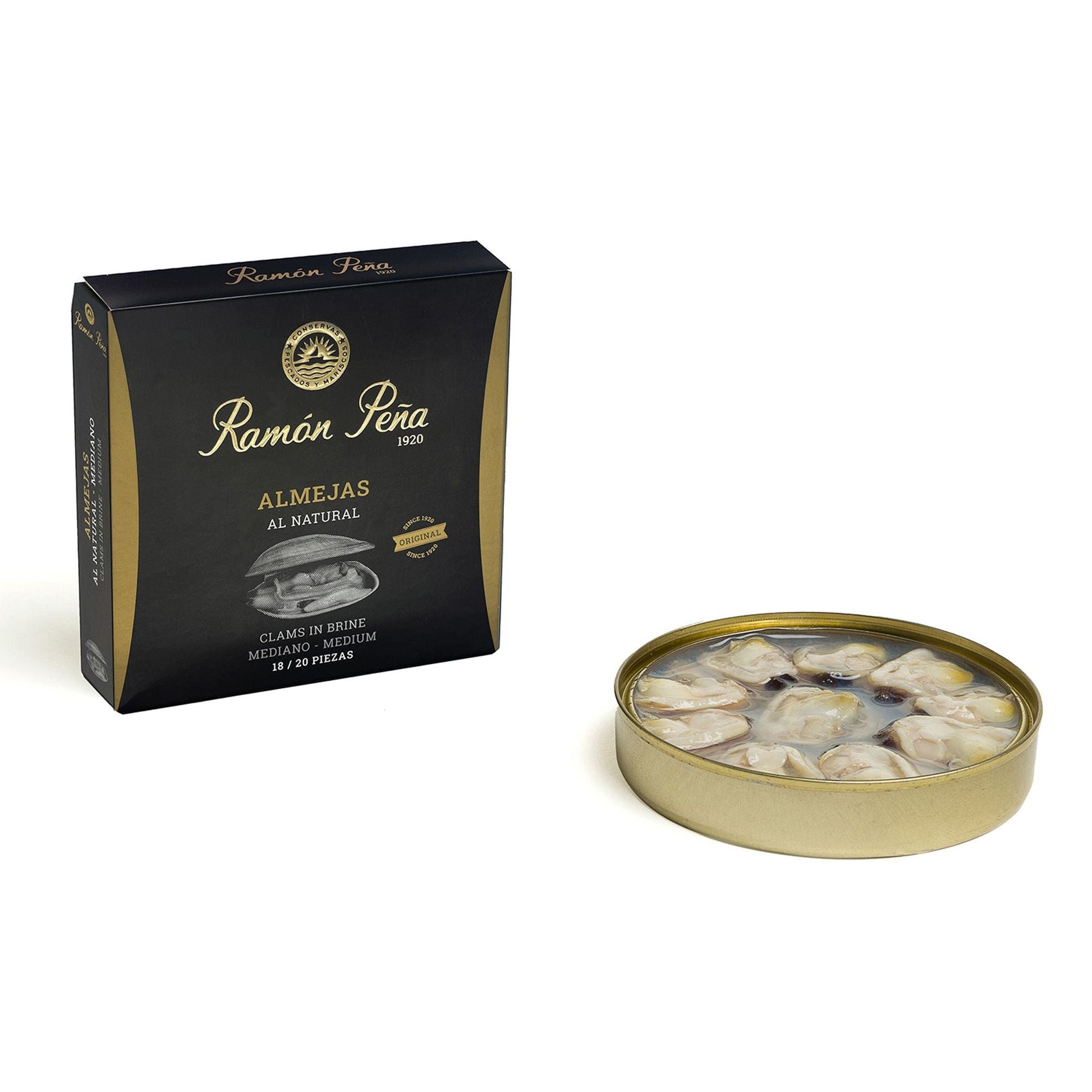 Wholesale Ramon Pena Gold Clams (Almejas) in Brine (18/20) ()- Bulk