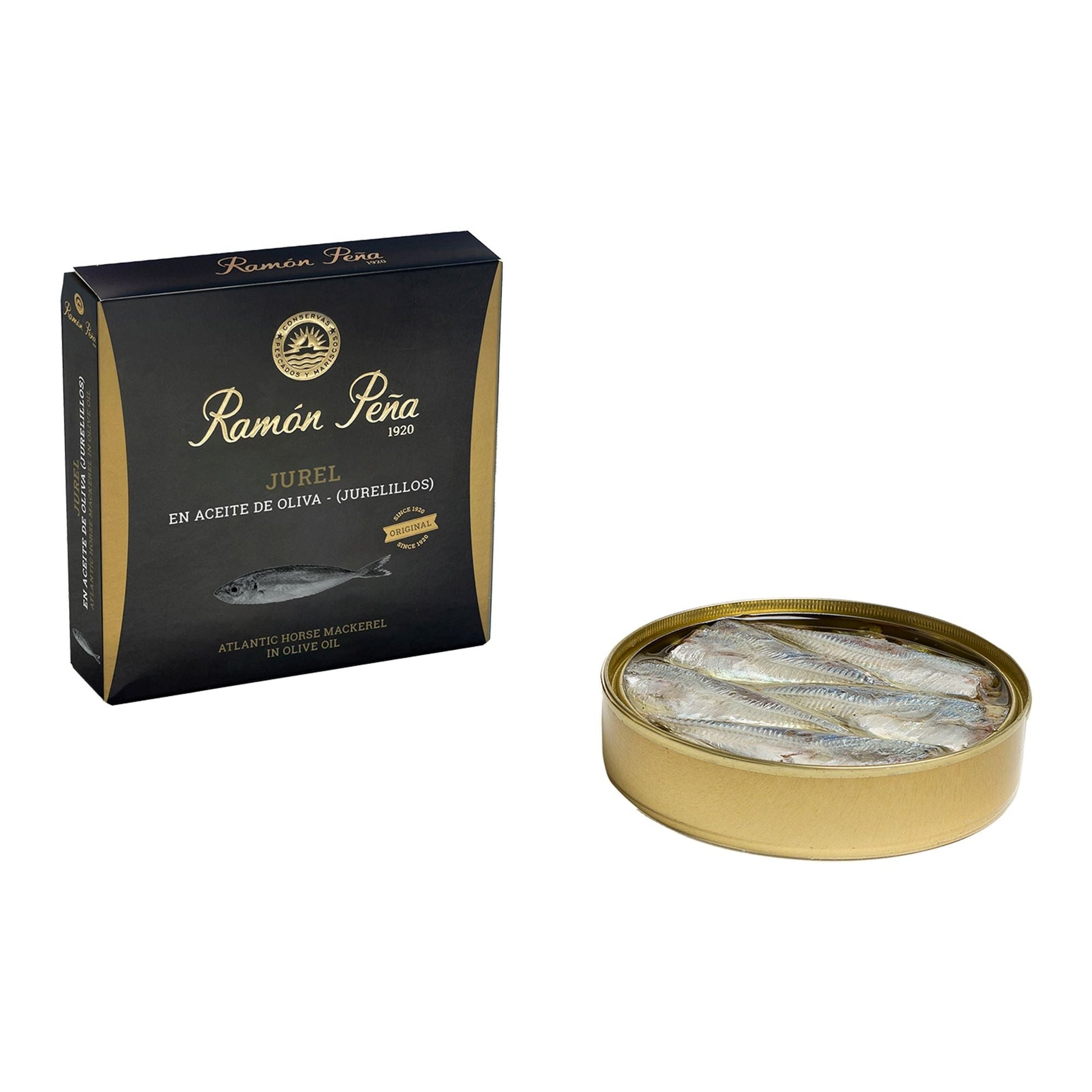 Wholesale Ramon Pena Gold Atlantic Horse Mackerel in Olive Oil ()- Bulk