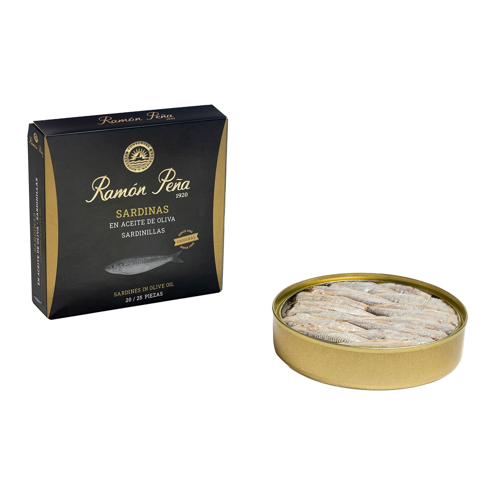 Wholesale Ramon Pena Gold Sardines in Olive Oil (20/25) ()- Bulk