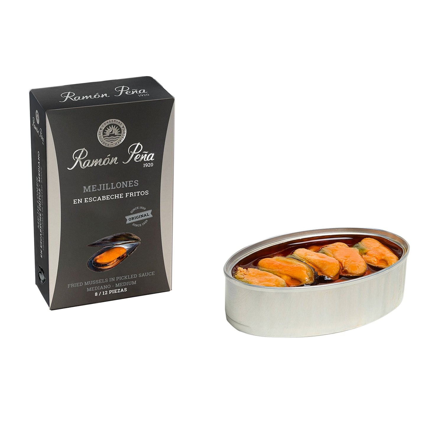 Wholesale Ramon Pena Silver Mussels in Pickled Sauce (8/12) 15 x ()- Bulk