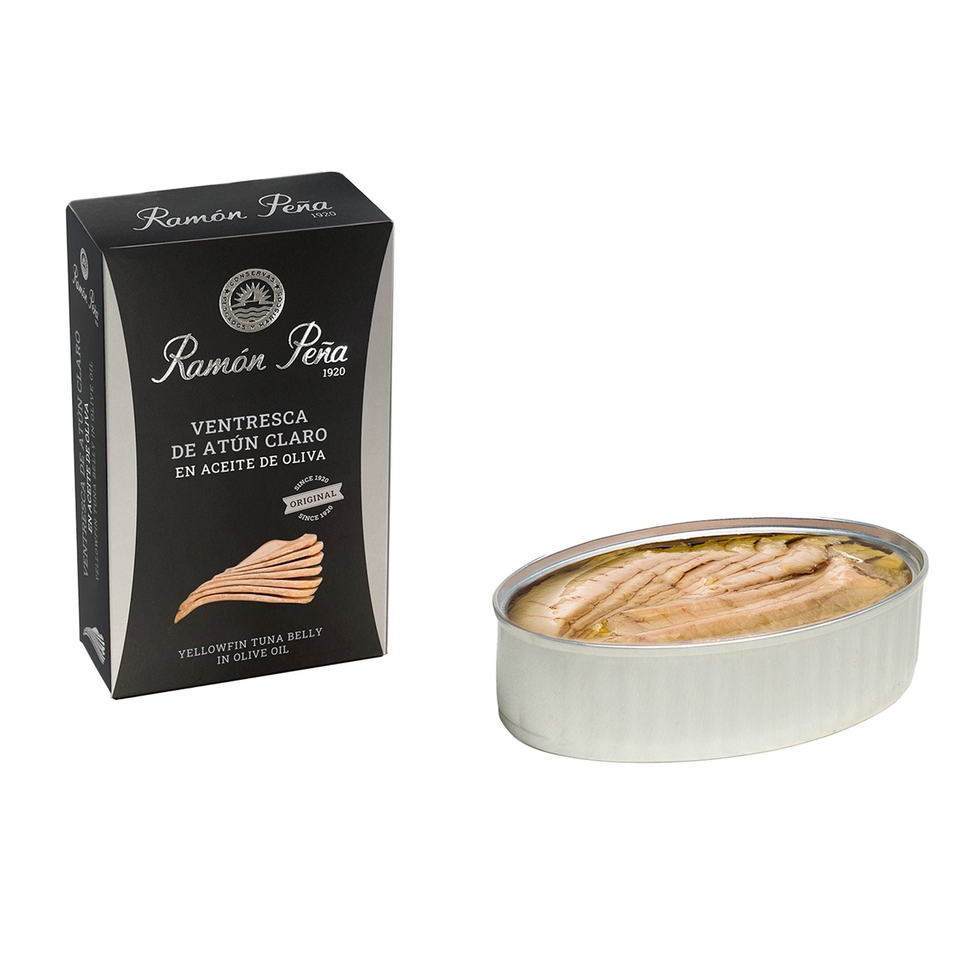 Wholesale Ramon Pena Silver Yellowfin Tuna (Atun Claro) belly in Olive Oil ()- Bulk