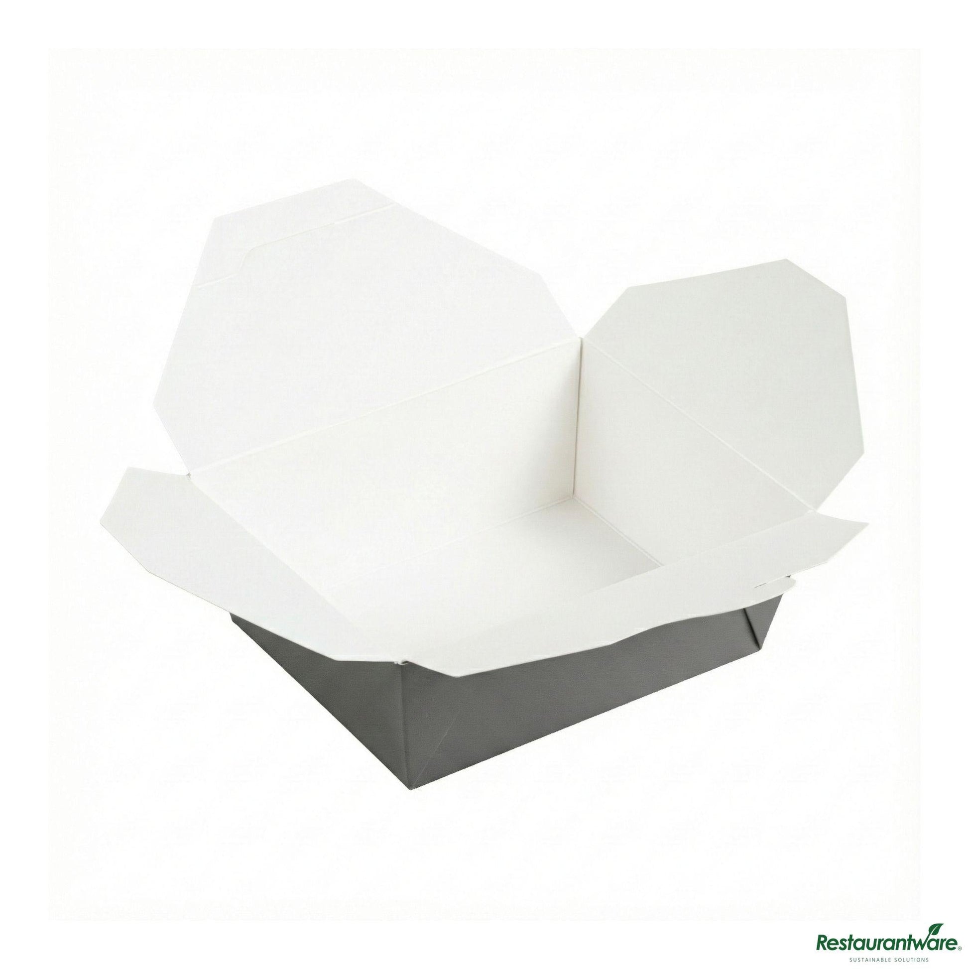 Wholesale Restaurantware Bio Tek 45 Oz Rectangle Gray Paper #8 Bio Box Take Out Container - 6 3/4" X 5 1/2" X 2 1/2"- Bulk
