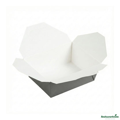 Wholesale Restaurantware Bio Tek 45 Oz Rectangle Gray Paper #8 Bio Box Take Out Container - 6 3/4" X 5 1/2" X 2 1/2"- Bulk