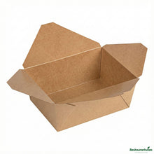 Wholesale Restaurantware Bio Tek 98 Oz Rectangle Kraft Paper #4 Bio Box Take Out Container - 8 1/2" X 6 1/4" X 3 1/2"- Bulk