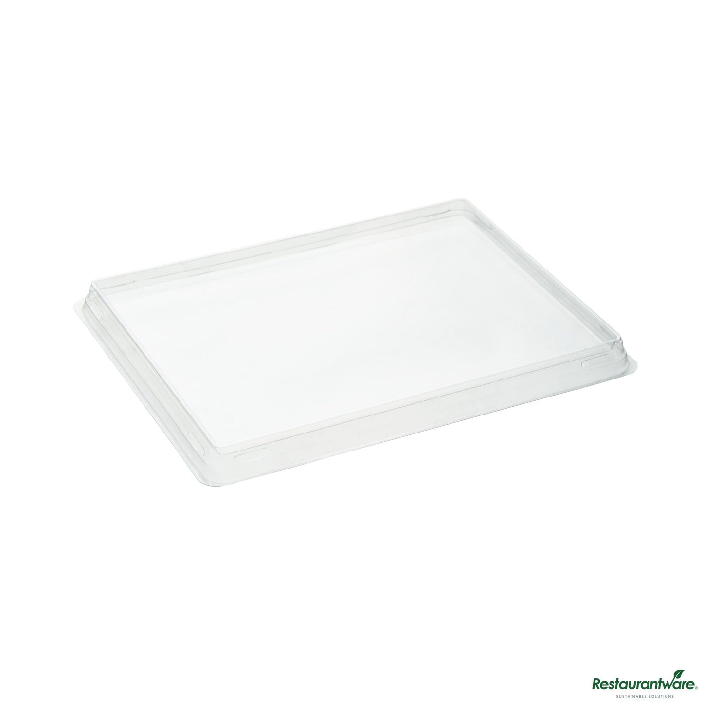 Wholesale Restaurantware Cafe Vision Rectangle Clear Plastic Lid - Fits Medium Click Lock Container- Bulk