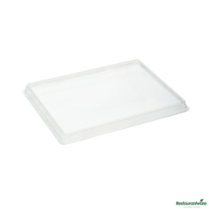 Wholesale Restaurantware Cafe Vision Rectangle Clear Plastic Lid - Fits Medium Click Lock Container- Bulk