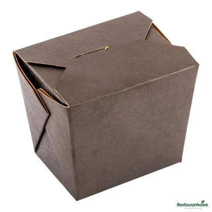 Wholesale Restaurantware Bio Tek 8 Oz Square Black Paper Noodle Take Out Container - 2 3/4" X 2 1/4" X 2 1/2"- Bulk