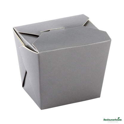 Wholesale Restaurantware Bio Tek 8 Oz Square Gray Paper Noodle Take Out Container - 2 3/4" X 2 1/4" X 2 1/2"- Bulk