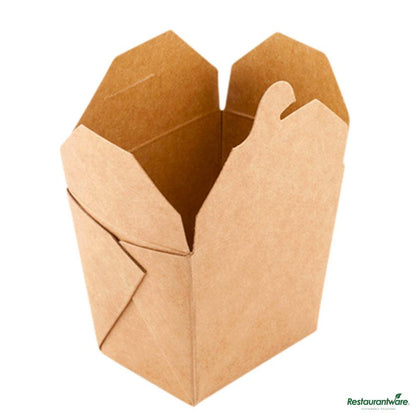 Wholesale Restaurantware Bio Tek 8 Oz Square Kraft Paper Noodle Take Out Container - 2 3/4" X 2 1/4" X 2 1/2"- Bulk