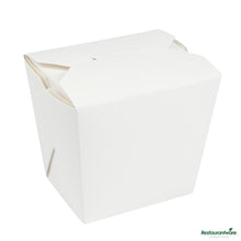 Wholesale Restaurantware Bio Tek 16 Oz Square White Paper Noodle Take Out Container - 3 1/2" X 3" X 3 1/4"- Bulk
